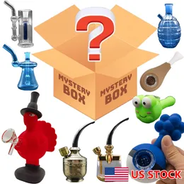 1x Fumer Water Pipe Bong Mystery Silicone / Glass Hookah Bong Pipes aléatoire