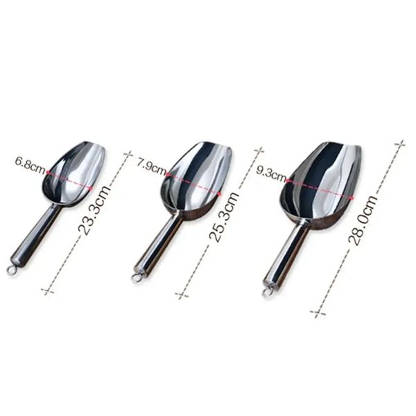 1x Scoops de barre de fête en acier inoxydable Pet Dry Farine Farine Candy Candy Scoop Buffet Phebel Wedding Bar Party Kitchen ToolSpary Bar Buffet Buvel