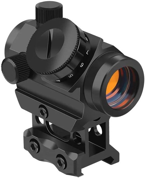 1x20 RDS-25 Red Dot Sight 4 MOA Red Dot Gun Sight Rifle Scope para riel de 20 mm con montaje vertical de 1 pulgada Accesorio de caza Airsoft