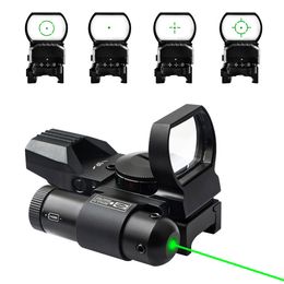 1x22x33 Red Green Red Dot Reflex VISPACIÓN Láser Alcance 4 Estilos Muestra holográfica Iluminada Táctica Táctica de 20 mm