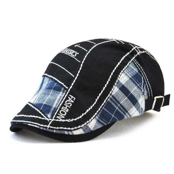 1Y5D Boinas Jamont 100% Algodón Capas de visera de boina casual para hombres Mujeres Spring Summer Cabbie Hat Newsboy Hat Capas de captura retro británica D240418 Ajustable D240418