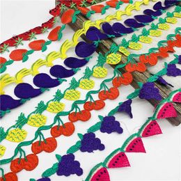 1 yard 40 mm fruitvormige kanten rand voor breien bruiloft geborduurd lint DIY handgemaakte patchwork naaibenodigdheden ambachten