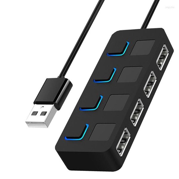 Répartiteur Multi USB 2.0 HUB, extenseur à 4 Ports, adaptateur d'alimentation à usage Multiple, USB 2.0 avec interrupteur pour ordinateur PC