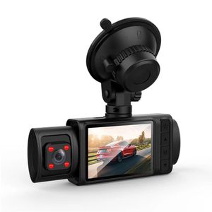 2.0 pouces voiture DVR 3 canaux Dash Cam vedio enregistreur Black Box double objectif DVR avec vue arrière caméra boucle enregistrement objectif grand angle S11