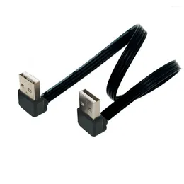 2.0 Angle haut vers le bas 90 degrés mâle à adaptateur d'extension Flexible Super plat USB2.0 câble 90 degrés 0.1-1m