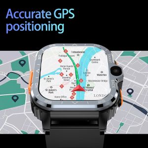 2.03 pouces Smart Watch GPS WiFi SIM Card NFC Double Caméra ROBLED 16G 64G ROM Storage Google Play IP67 CARD Rate Android Smartwatch