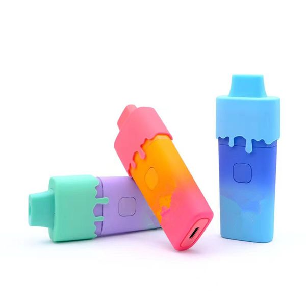 2.0ml 3.0ml Pod vacío Kit de vapeo desechable Batería recargable de 300 mAh 2g 3g 3ml Kits de pluma de vapor desechables de resina viva embalados en espuma sin cajas de embalaje