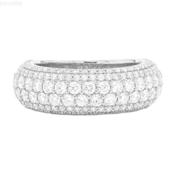 2.10ct Diamants taille ronde Bumble Band Ring Or pour hommes Bijoux en diamant 14k Or blanc Igi Channel Setting Lunette Réglage 2.10ctw