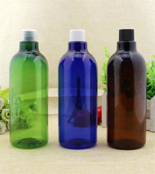 2 10pcs 500 ml Bleu bleu Amber Round Pet Water Pet With White Black Clear Vis Coud Cosmetic 500cc DIY Big Big Package Container2627440482
