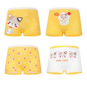 2-12Y niños 4 unids/lote ropa interior de algodón de alta calidad niñas bragas lindo patrón niños Boxer calzoncillos niño suave niña pantalones 211122