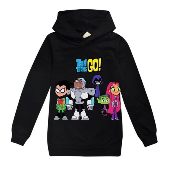 2-13 ans adolescents Titan GO vêtements à capuche filles T-shirt mode garçons t-shirts garçons à manches longues pull pull LJ201216226n6482023