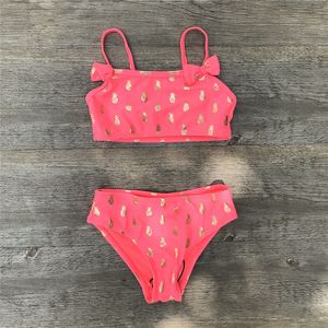 2 ~ 14 años Niños Niñas Bikinis Set Nuevo traje de baño de verano Traje de baño Estampado Niños Biquini Traje de baño infantil