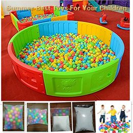 2,16 pouces Balles anti-écrasement amusantes sans phtalates 100 PC Soft PE Rempli d'air Ocean Ball Balles de jeu Pit Balls pour bébé enfants Tunnel / Tente / Piscine / Natation