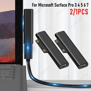 2/1PCS 15V 3A PD Convertisseur de bougie de charge rapide pour Microsoft Surface Pro 3 4 5 6 7 Connecteur d'adaptateur de puissance magnétique du chargeur USB C