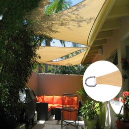 2*2*2m driehoek Zonschaduw Netto 90% schaduwsnelheid Buiten Garden Zonopvang Beige/Dark Green Dikke Sunshade Sail