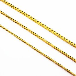 Collier de chaîne de boîte en acier inoxydable de couleur or de largeur de 2 2 4 3mm pour homme et femme collier de mode en acier inoxydable pour femme Jewe263f