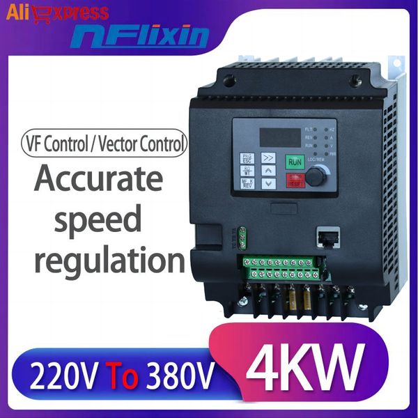 2.2kW/4KW /5.5KW/7.5KW/11KW 220V Entrada de fase única 380V ACO AC AC AC AC AC ACO/Converter de frecuencia NF
