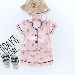 2 3 1 4 jaar peuter zijden satijnen pamas sets cartoon baby slaapkleding pakken meisjes casual huiskleding kleding kinderen loungewearf24525 l05