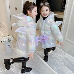 2 3 4 5 6 8 10 12 ans Toddler Girls Down Veste à capuche Veste d'hiver à capuche pour fille long manteau imperméable