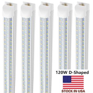 2 3 4 5 6 8Ft lampes à tube led V-Shape Lights triplex Row Integration LED t8 Cold Ampoules à angle de faisceau de 300 degrés