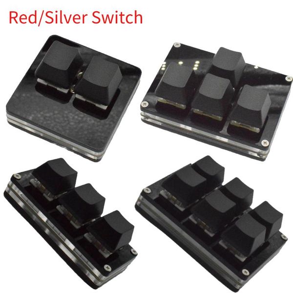 Mini clavier mécanique de jeu Programmable OSU, 2/3/4/6 touches, noir, interrupteur rouge/argent, USB, personnalisé, pour PC