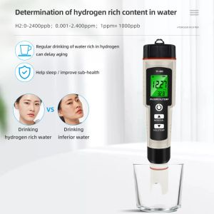 2/3/4 in 1 pH/ORP/H2 en TEM -meter Opgeloste waterstofmeter Waterkwaliteit Tester Digitale pH -monitor Waterdicht voor aquarium 50%