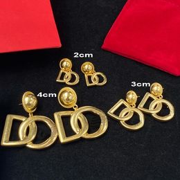2,3,4 cm Optionele oorknopjes Klassiekers Zilver Goud letter oorbellen Merkontwerper Eenvoud Dames Sieraden Accessoires Geschenken Groothandel Detailhandel