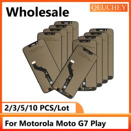 2/3/5/10 stuk/lot voor Motorola Moto G7 Play XT1952 LCD Display Touch Screen Digitizer Assembly No/met frame