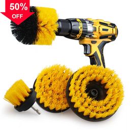 2/3.5/4/5'' Car Cleaning Tools Power Scrubber Borstel Auto Polijstmachine Badkamer Cleaning Kit met Extender Borstel Attachment Set