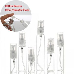 2 3 5 7 10 15 ml Gram Mini Clear Glass Vaporisateur Atomiseur Bouteille de parfum rechargeable Flacon Fine Mist Vide Cosmétique Échantillon Cadeau Contai Wvpa