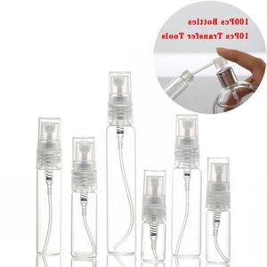 2 3 5 7 10 15 ML Gram Mini Vaporisateur En Verre Transparent Atomiseur Bouteille De Parfum Rechargeable Flacon Fine Brume Vide Cosmétique Échantillon Cadeau Contai Tuit