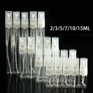 2/3/5/7/10/15ML Mini verre transparent rechargeable pompe à parfum flacon pulvérisateur atomiseur vide échantillon cosmétique récipient cadeau Mewqv Ehoaf