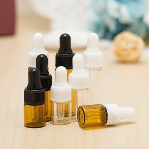 2/3/5 ml mini frascos de conta-gotas de óleo essencial de vidro âmbar recarregável vazio conta-gotas perfume cosmético loção líquida armazenamento de amostra cont iiwk