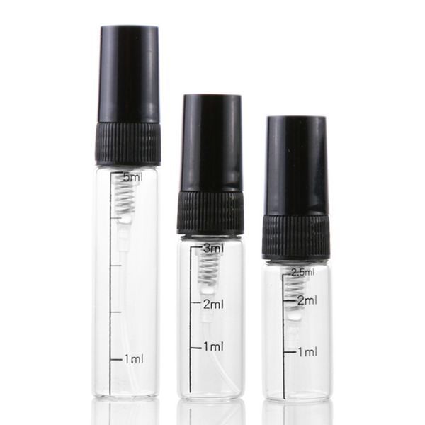 Mini flacon de pulvérisation de parfum vide en verre, rechargeable, bouteille d'échantillon, petit atomiseur, flacon pulvérisateur, expédition rapide, F474, 2/3/5ml