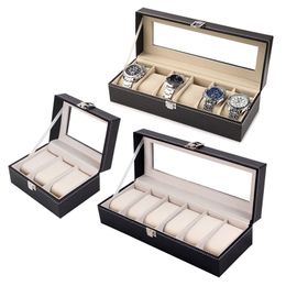 2 3 6 roosters Watchbox PU Leather Case Holder Organizer opslag voor kwarts sieraden es display cadeau 220624