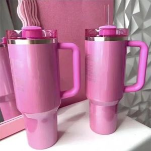 US Stock Limited Edition H2.0 40oz tasses Cosmo Pink Parade Target Red Tumblers Isulate Car Cups en acier inoxydable Coffee Termos Pink Tumbler Saint Valentin Gift