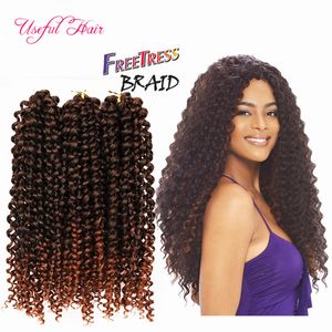 2-3lot één hoofd Freetress Synthetisch Vlechten Haar Preloop Haak Hair Extensions Braziliaanse Haarbundels Pre Looped Savana Jerry Curly