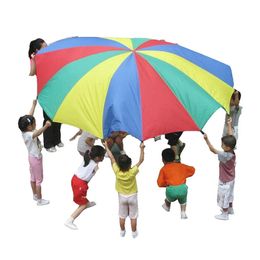 2-3m diameter buiten regenboog paraplu parachute kinderen coöperatieve games speeltuin kleutergraden leuk sportteam gebouw 240408