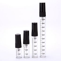 2/3 ml Glazen Parfumflesje Met Schaal Sample Mist Spuitfles Verstuiver Fles Dun Glas Lege Cosmetische containers 2763