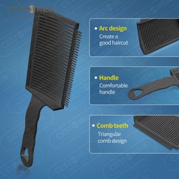 2/3 Stuks Set Kappers Kam Professionele Kapper Vervagen Haar Positionering Kam Hair Cut Gebogen Positionering Kam Voor mannen