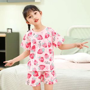 2 4 6 8 10 jaar Kids PJS Zomerpamas voor kinderen katoen jongens slaapkleding baby pyjama's korte mouwen meisje sets nachtkleding l2405