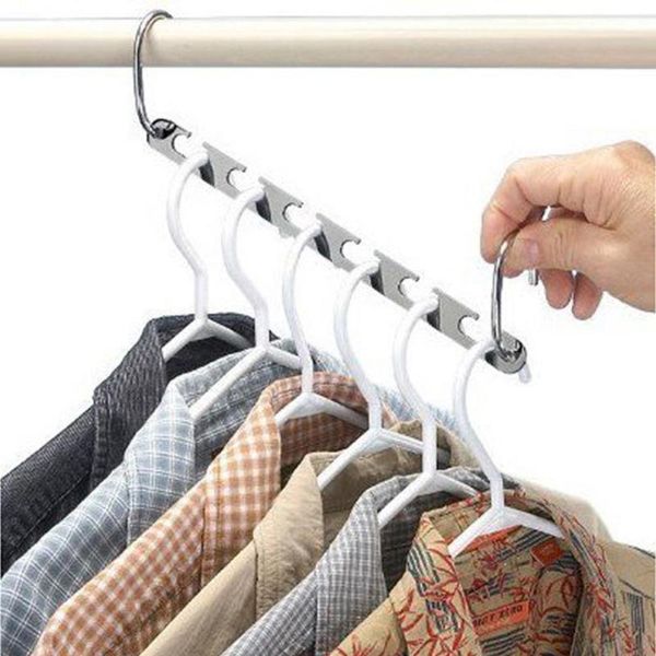 2/4/6/8/10pcs Habilleurs Hanging Chain Metal Metal Close Closet Clirers Shirts Tidy Save Space Organizer Organizer Penters pour vêtements