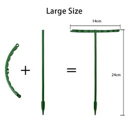 2/4 / 6pcs Plante de support Plante Pile Pièce pour les fleurs Semi-cercle Greendings Arrangement Fixing Tile Holder Garden Bonsai Tool