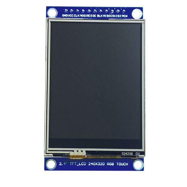 2.4 TFT LCD Pantalla 240x320 Módulo de panel táctil ILI9341 Controlador con placa de adaptador PCB Ángulo de visión amplia 11 Pin de 2.54 mm espaciado