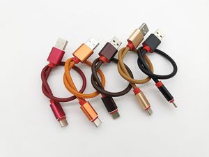 2,4A Type C Câbles en métal coque en métal USB USB de type C Câble de données de charge rapide 25cm 20+