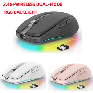 2.4G Modo dual Bluetooth 5.1 Ratón inalámbrico ABS Silencio Computadora MOUSE2400dpi Amazon eBay Stock