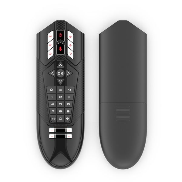 2,4G giroscopio Voice Air Mouse 31 teclas IR Learning Smart Voice Remote Controller R1 con micrófono para HTPC Android TV Box PK G30S