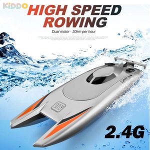 2.4G RC bateau RC bateau 30KMH 4CH haute vitesse télécommande bateau aviron étanche chavirage réinitialiser RC bateau de course hors-bord 240129