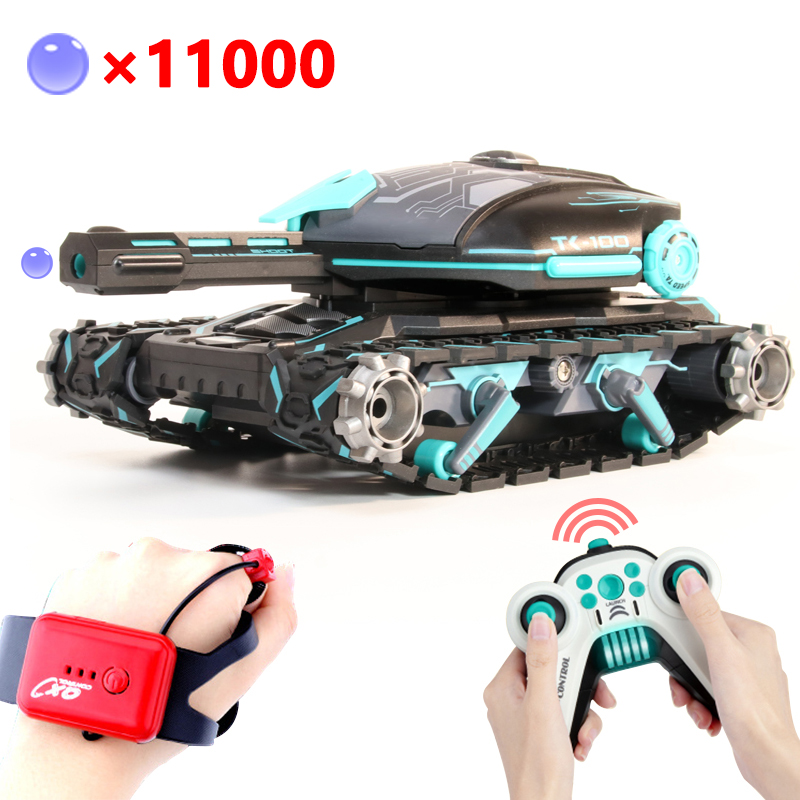 2.4G RC Car Toy track Water Bomb Tank RC Toy Shooting Competitive Gesture Controlled Tank Remote Control Drift Car Kids Toys