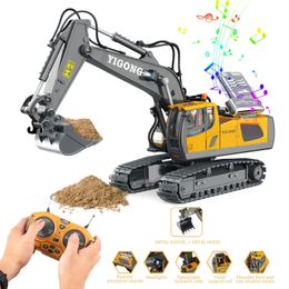 2.4G RC Graafmachine Kinderen Afstandsbediening Model Auto Techniek Dump Truck Bulldozer High Tech Afstandsbediening Auto Kinderen speelgoed 240308